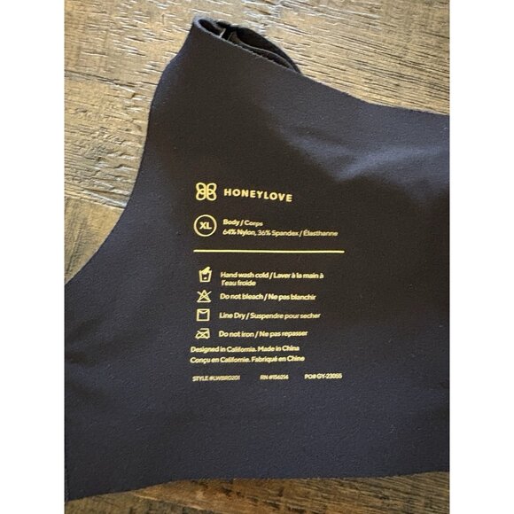 HONEYLOVE Silhouette Wireless Bra Vamp Size XL Black - Picture 8 of 8